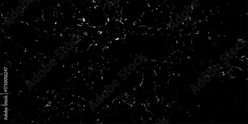Elegant black banner with splashes. Dust and scratches design decorate the floor tiles and home. Abstract vintage of old surface texture background. Distressed overlay texture. 