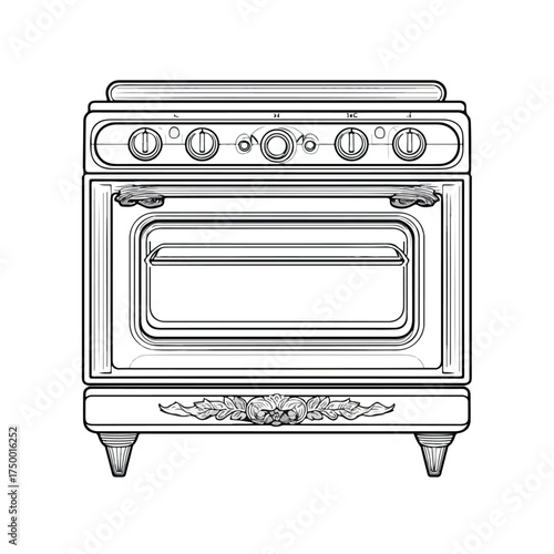 Elegant Applique Oven Embroidery Design