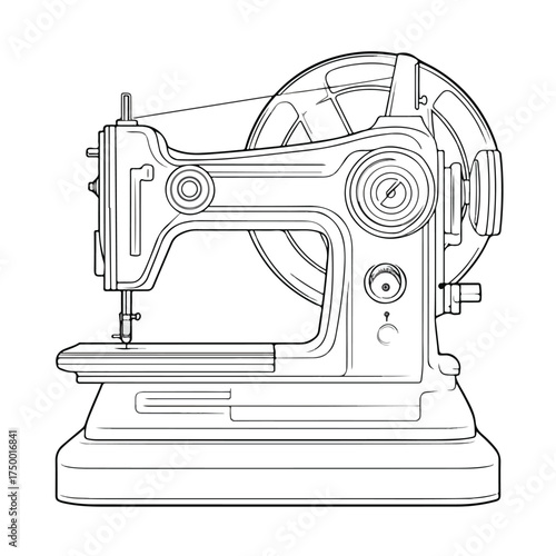Modern Applique Projector Embroidery Line Art