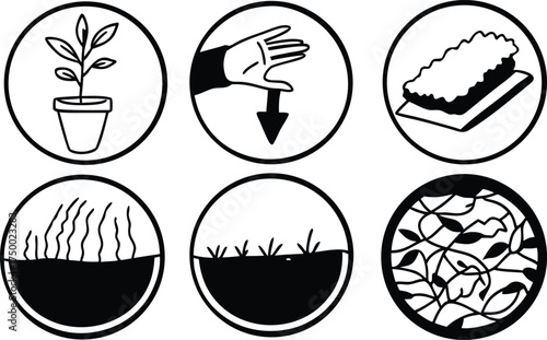 Circular Eco Carbon Reduction Logo Set