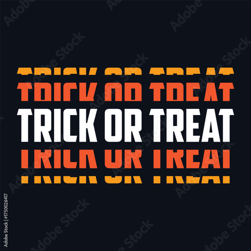 Trick or Treat Halloween T Shirt Design.