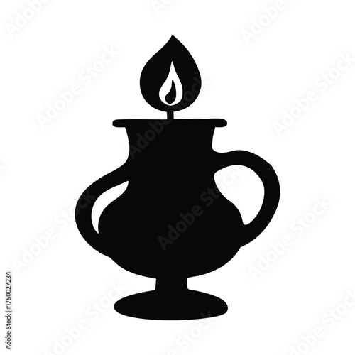 Clay Candle Holder Matir Deep Stand Silhouette