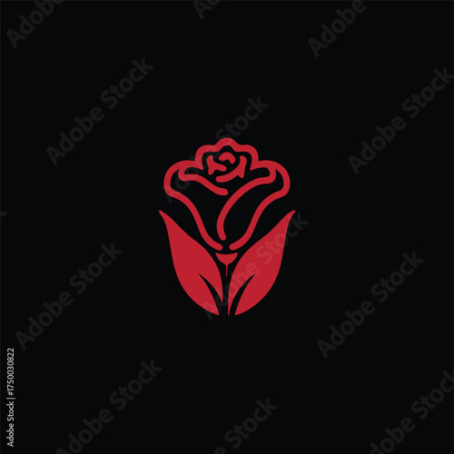 Silhouette style vector minimal tuberose logo design icon in black color, simple elegant line art floral illustration, creative branding element for nature, beauty, perfume, merchandise, digital proje