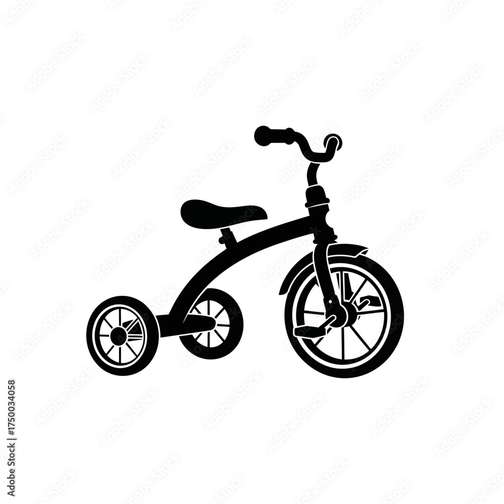 Fototapeta premium Kids Tricycle Bicycle Toy Three Wheel Cycle Illustration Vector Design