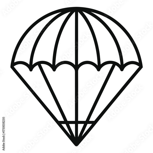 Parachute-outline-vector-icon