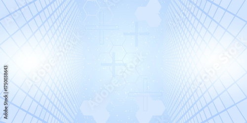 vector healthcare and medical science.futuristic background