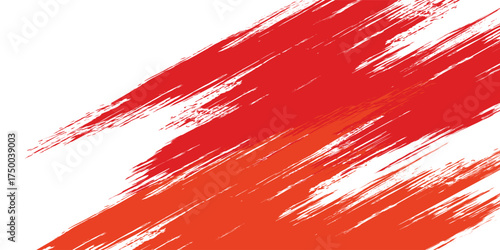 Straight red ink vector lines pack. Bloody color long and round hand-drawn brushstroke text highlights, frames, circles. Asian calligraphy brushstroke set. Eps10