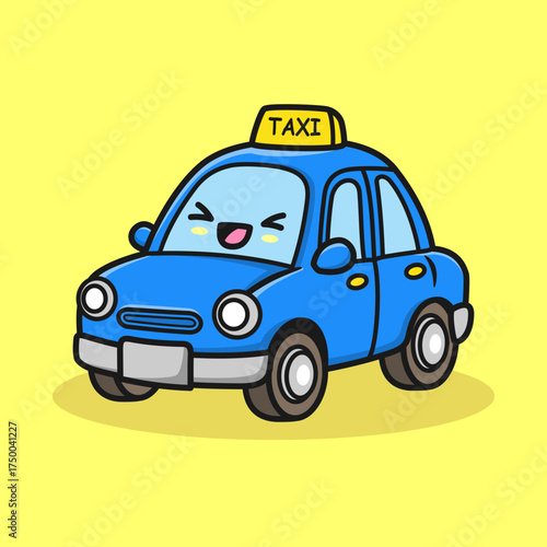 Taxi cartoon land transportation vector design