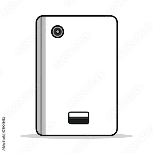 Sleek Monochrome External Hard Drive Minimalistic Design