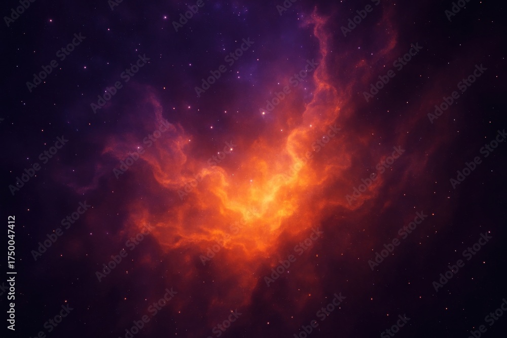 Obraz premium Vibrant cosmic nebula wallpaper.