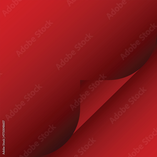 A corner peel in red reveals a new, richer hue of red below