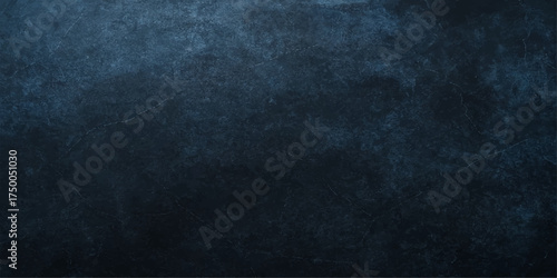 Dark blue grunge wall texture background with a rough, vintage pattern