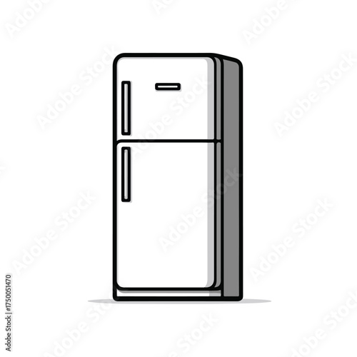 Sleek Monochrome Refrigerator Minimalist Design