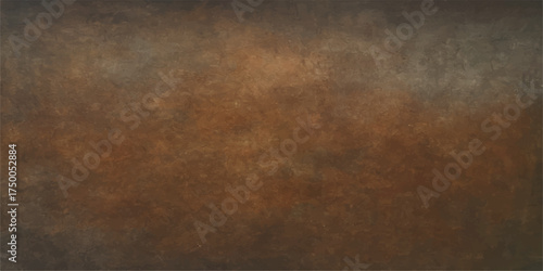 A grungey, dark brown vintage wallpaper texture featuring an aged and rusty metal surface pattern with a rough parchment backdrop