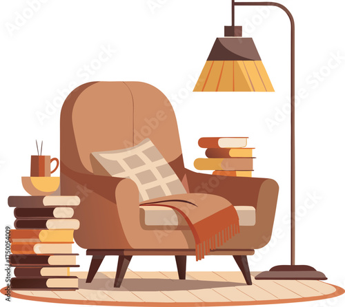 Vector illustration of a modern furniture on transparent background