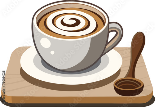 A cup of tea on transparent background