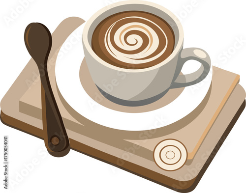 A cup of tea on transparent background