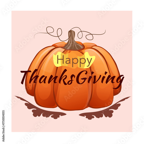 halloween card with pumpkin