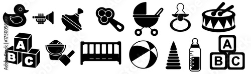 set de siluetas bebes
