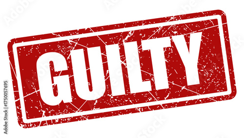 Guilty red stamp