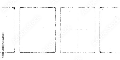 An abstract black grunge frame vector illustration with an old paper texture border design