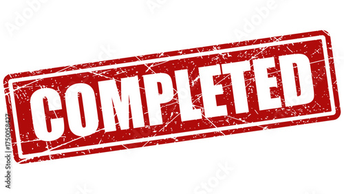 Completed red stamp
