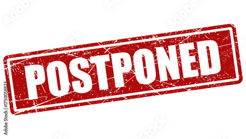 Postponed red stamp