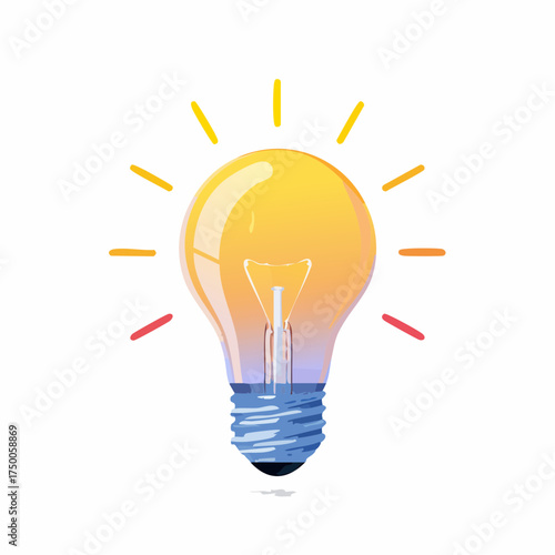 Bright Idea Lightbulb Illustration for Innovation