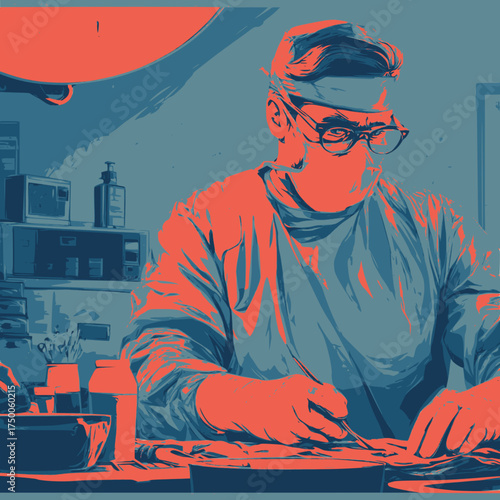 Medical surgeon at work in hospital