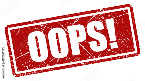Oops! red stamp