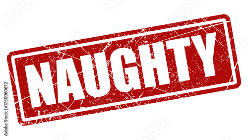 Naughty red stamp