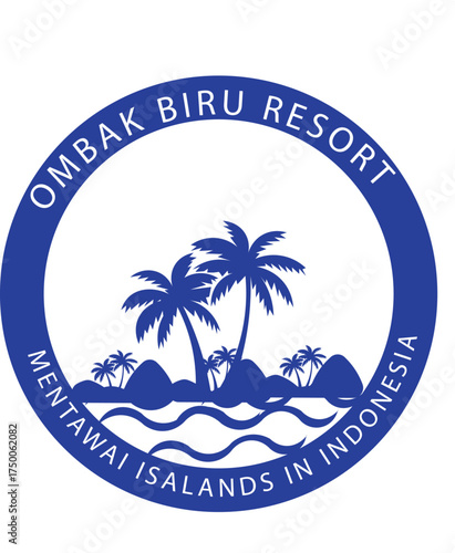 Circle logo design for resort.