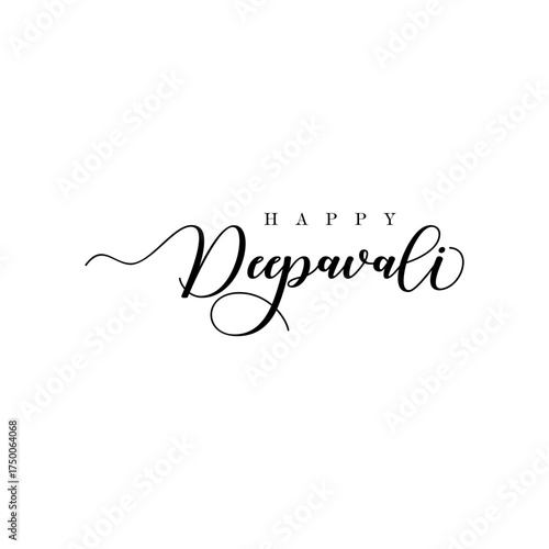 Happy deepawali in a beautiful cursive font perfect for festive greetings, invitations, social media posts, and digital marketing material.