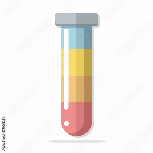 Minimalist 3D Test Tube Icon Design