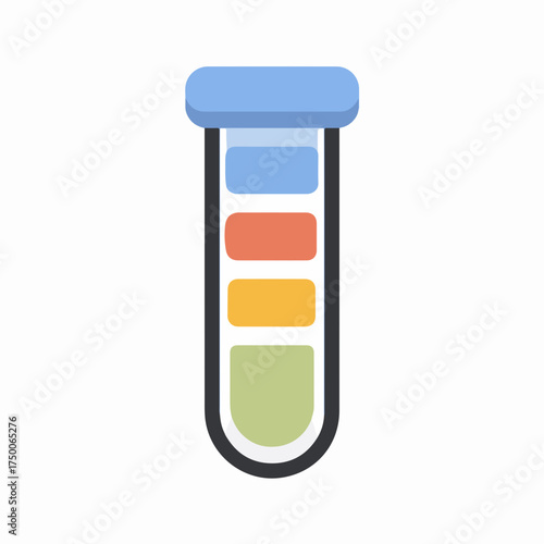 Minimalist 3D Test Tube Icon