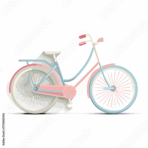 Minimalist 3D Bike Icon in Vector Style