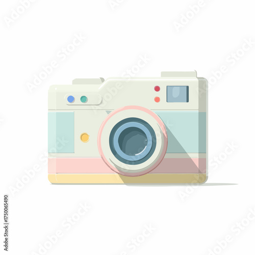 Elegant 3D Camera Icon in Vector Style