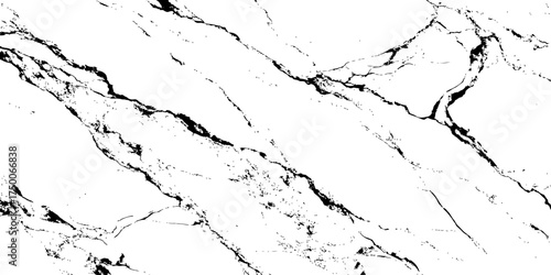 "Elegant white marble texture with bold black veins, abstract stone surface background, luxury material for wall tiles, countertops, floors, and modern graphic design projects."