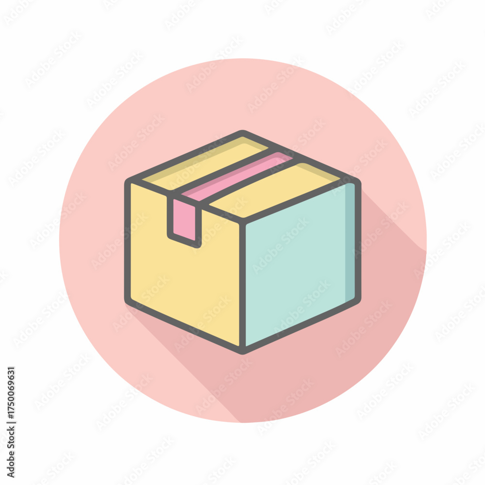 Obraz premium Sleek Delivery Box Thin-Line Icon Design