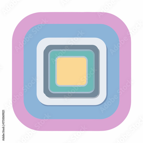 Modern CPU Chip Solid Glyph Icon