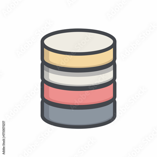 Sleek Monoline Database Icon Design