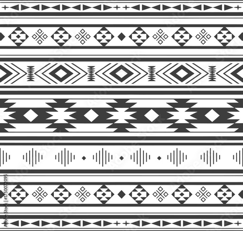 Abstract tribal pattern aztec seamless geometric art