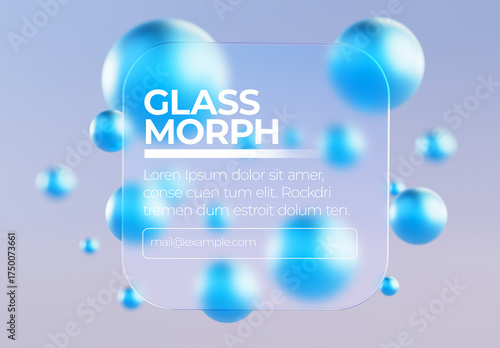 Glassmorphism Shapes Mockup