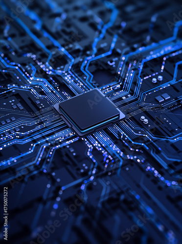 Processor chip on circuit board with copy space for design