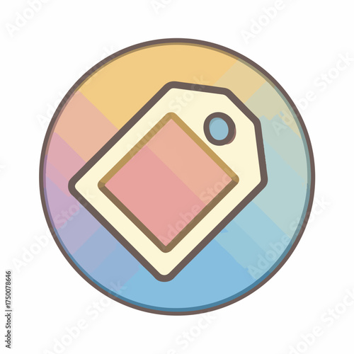 Discount Tag in Stylish Pictogram Style