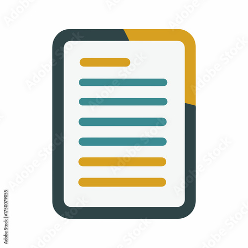 Stylish Document Icon in Duotone Style