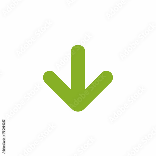 Minimalist bold download arrow icon design
