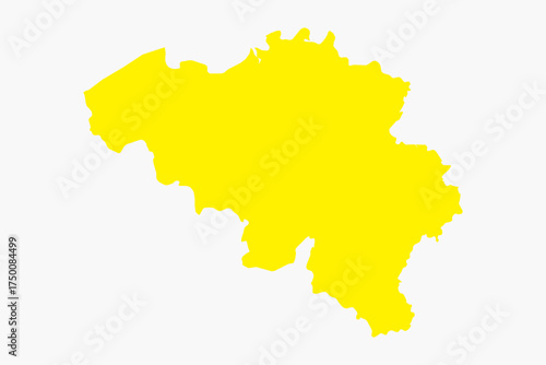 Vector graphic artwork suitable for print and web containing flat detailed map of BELGIUM