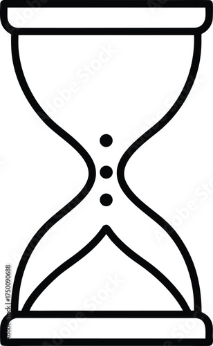 Hourglass Symbol - Sand Timer Icon - Time Management Tool - Deadline Countdown Isolated Vector Illustration