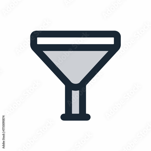 Modern Funnel Filter Icon Design